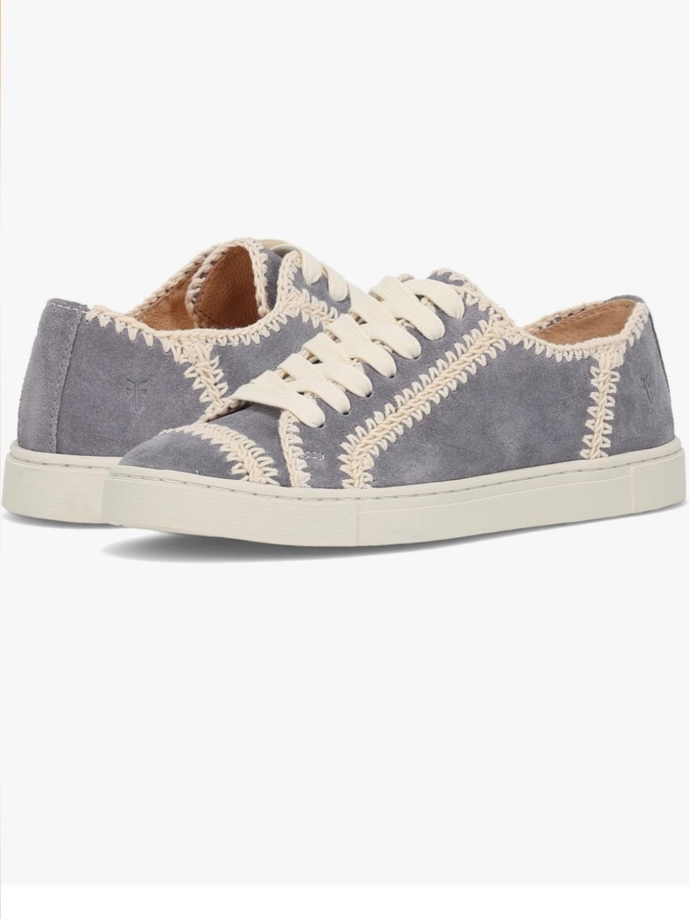 Frye Ivy Crochet Low Lace Sneaker Blue Ash Size 7.5
